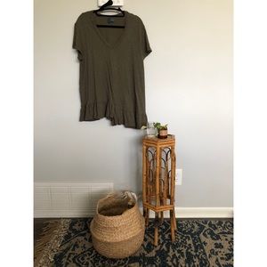 Anthropologie T-Shirt with Asymmetrical Hem